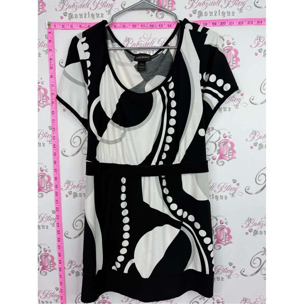 Lane Bryant Black and White Abstract Print Tunic Dress or top